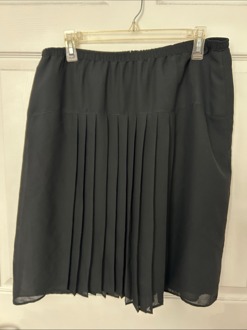 Prada Black Pleated Skirt, Sz. M.
